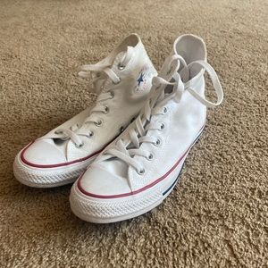 White Converse Allstars, ONLY WORN ONCE